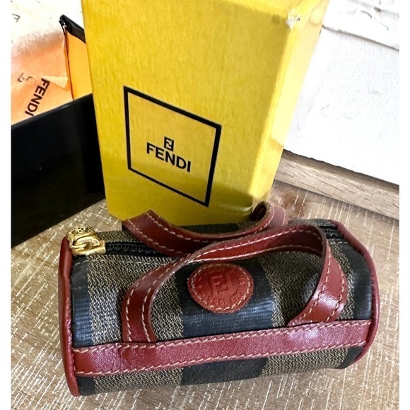 Fendi Handbags - Fendi Mini Pequin Satchel Purse Bag Charm Vintage NEW in Box
